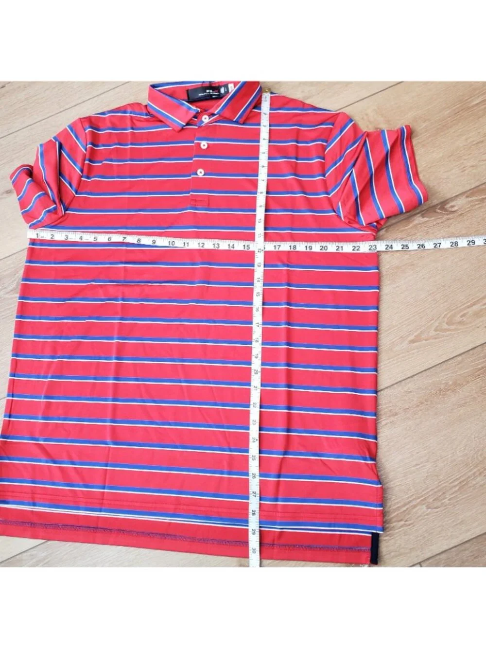 Ralph Lauren RLX Mens Striped Golf Polo Shirt Red Blue $98 Resort Summer Office